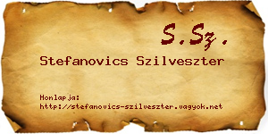 Stefanovics Szilveszter névjegykártya